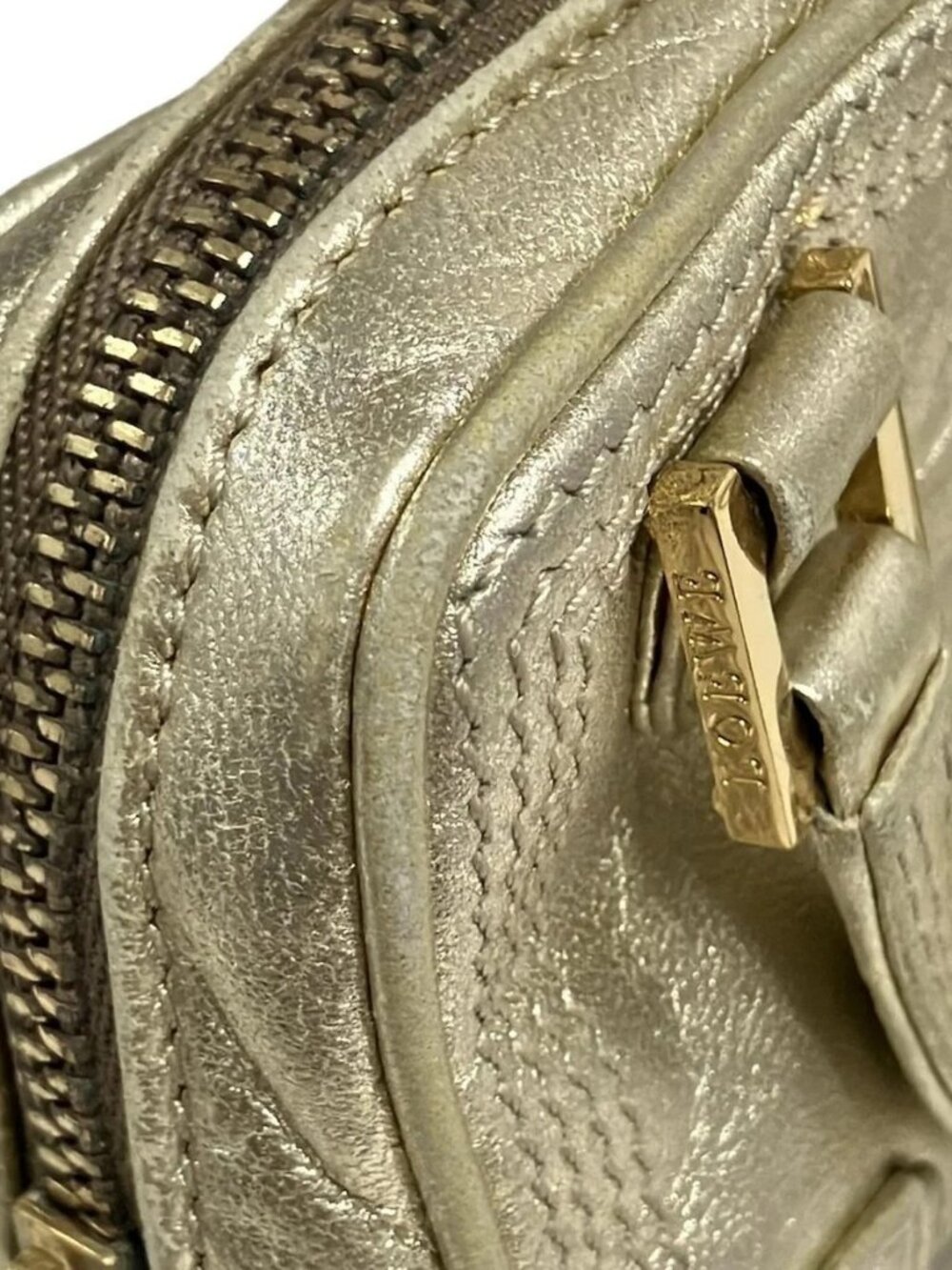 LOEWE Amazon Nano Gold Leather Handbag - Picture 12 of 13